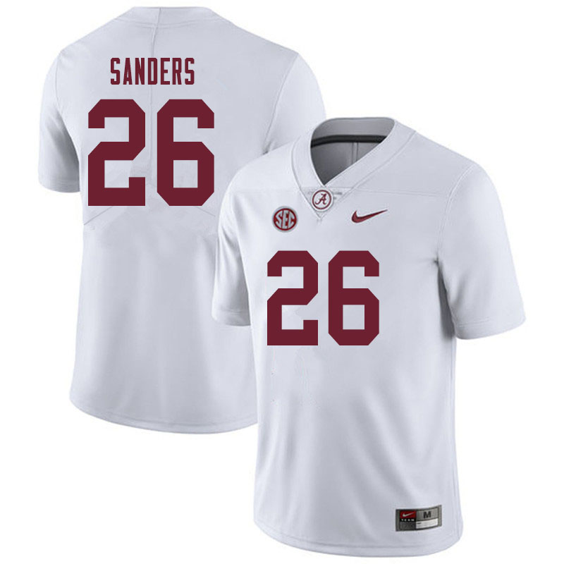 Men #26 Trey Sanders Alabama Crimson Tide College Football Jerseys Sale-White